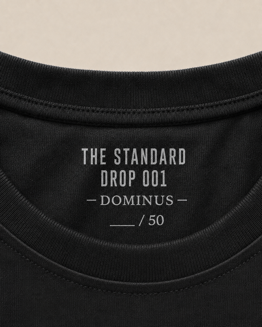 Dominus Signature Tee in Jet Black