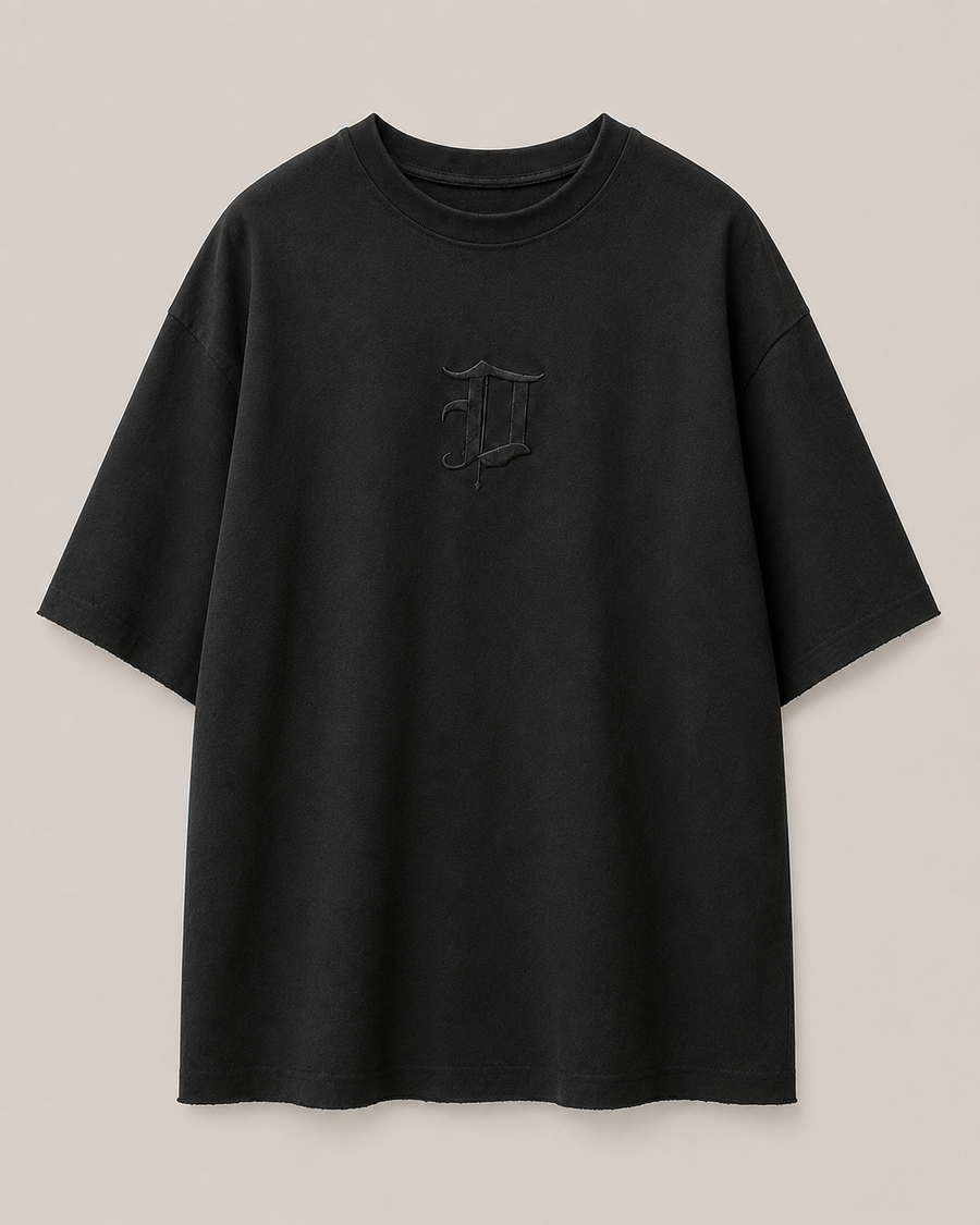 Dominus Signature Tee in Jet Black