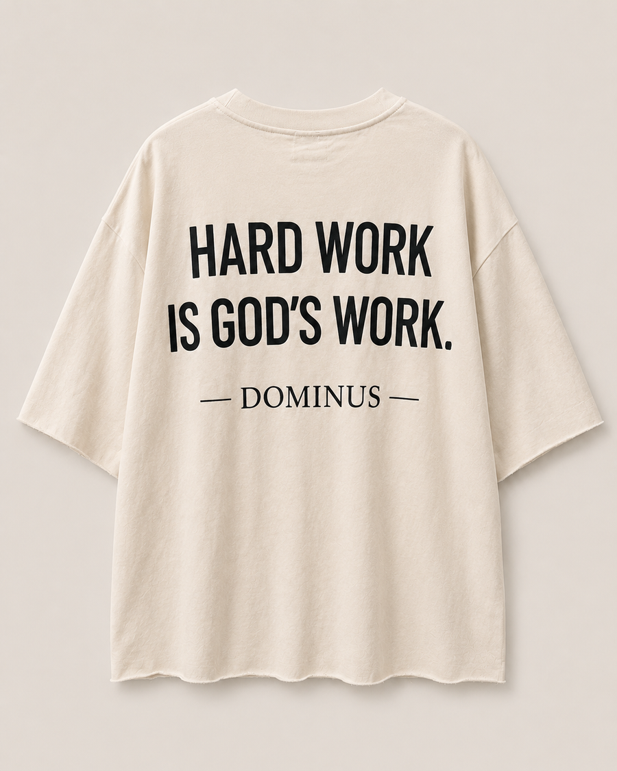 Dominus Signature Tee in Sand Beige
