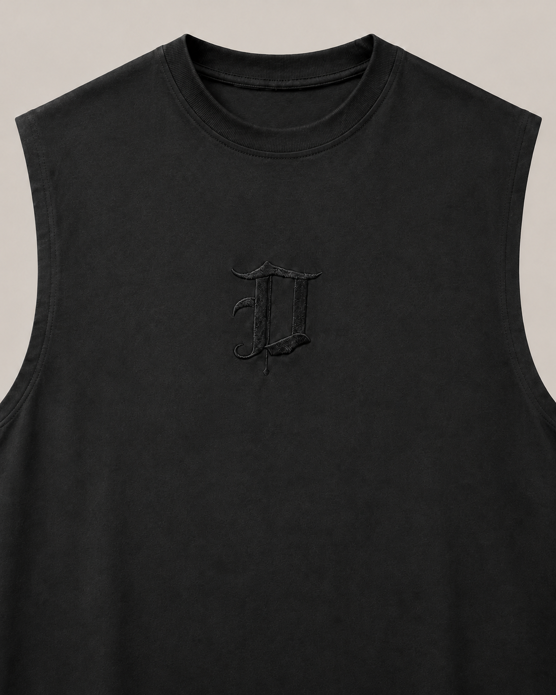 Dominus Tank Top in Jet Black